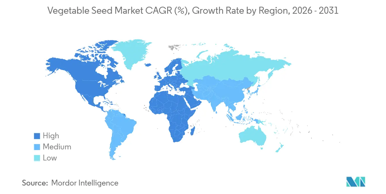 Vegetable Seed Market CAGR (%), Growth Rate by Region
