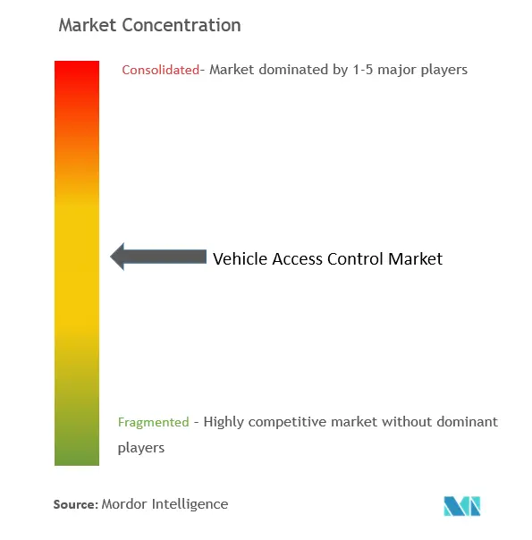 車両アクセス制御市場の集中度