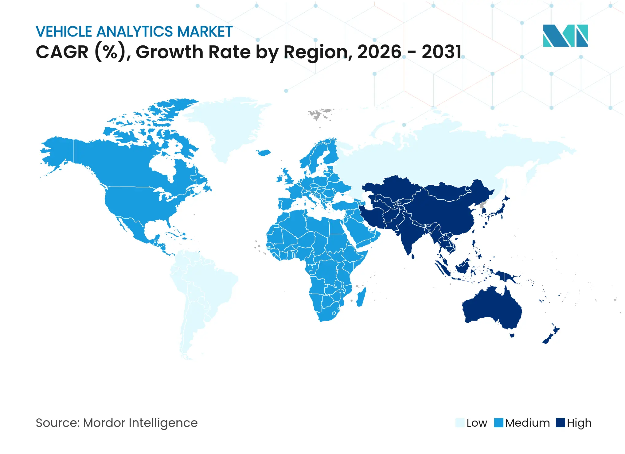 Vehicle Analytics Market CAGR (%), Growth Rate by Region