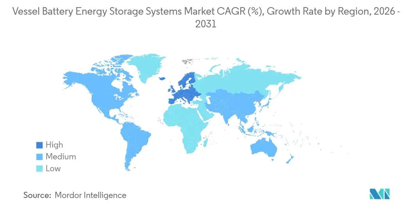 Vessel Battery Energy Storage Systems Market Growth Rate by Region