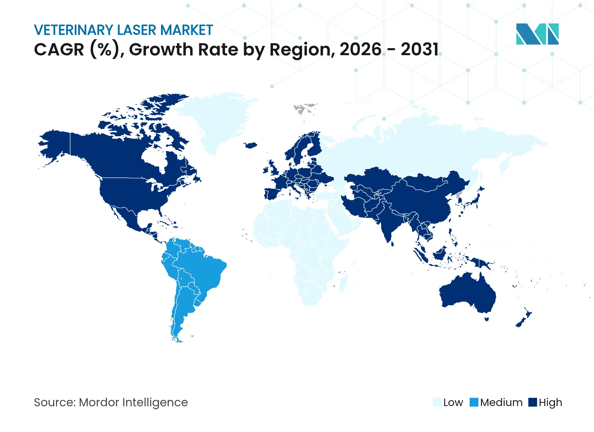 Veterinary Laser Market CAGR (%), Growth Rate by Region