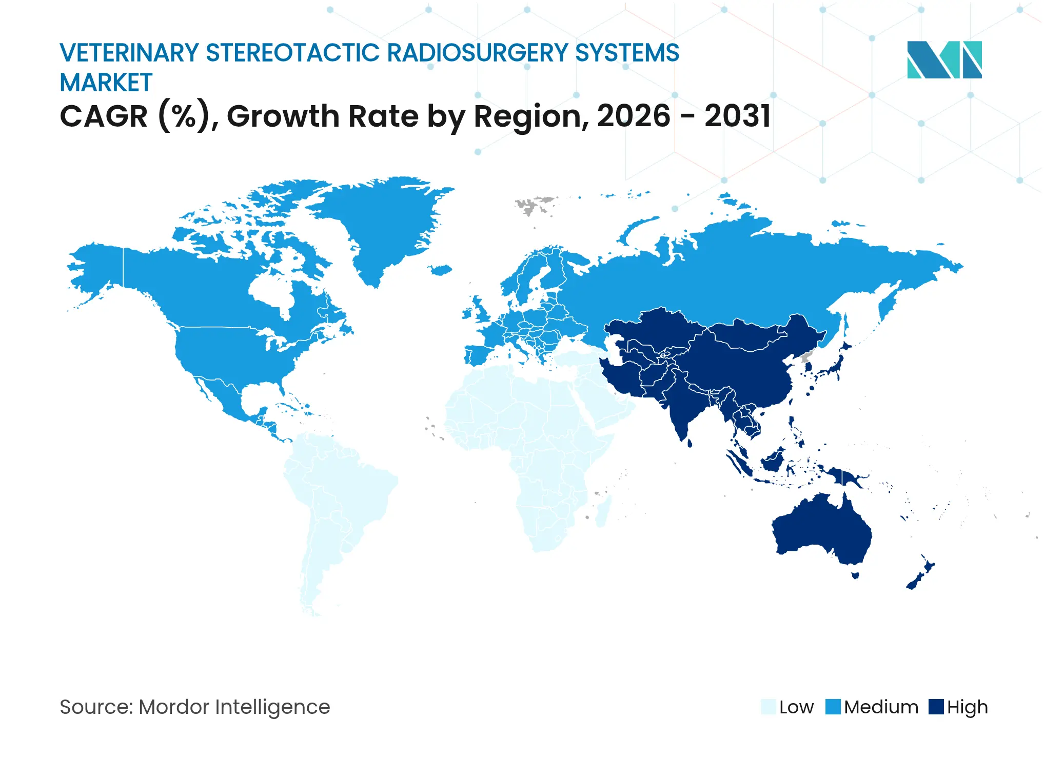 Veterinary Stereotactic Radiosurgery Systems  Market CAGR (%), Growth Rate by Region
