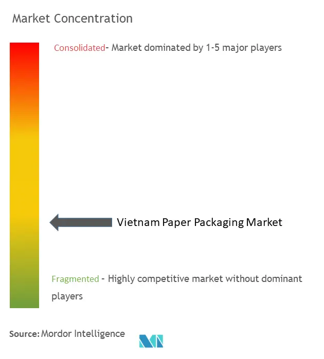 ベトナム紙包装市場の集中度