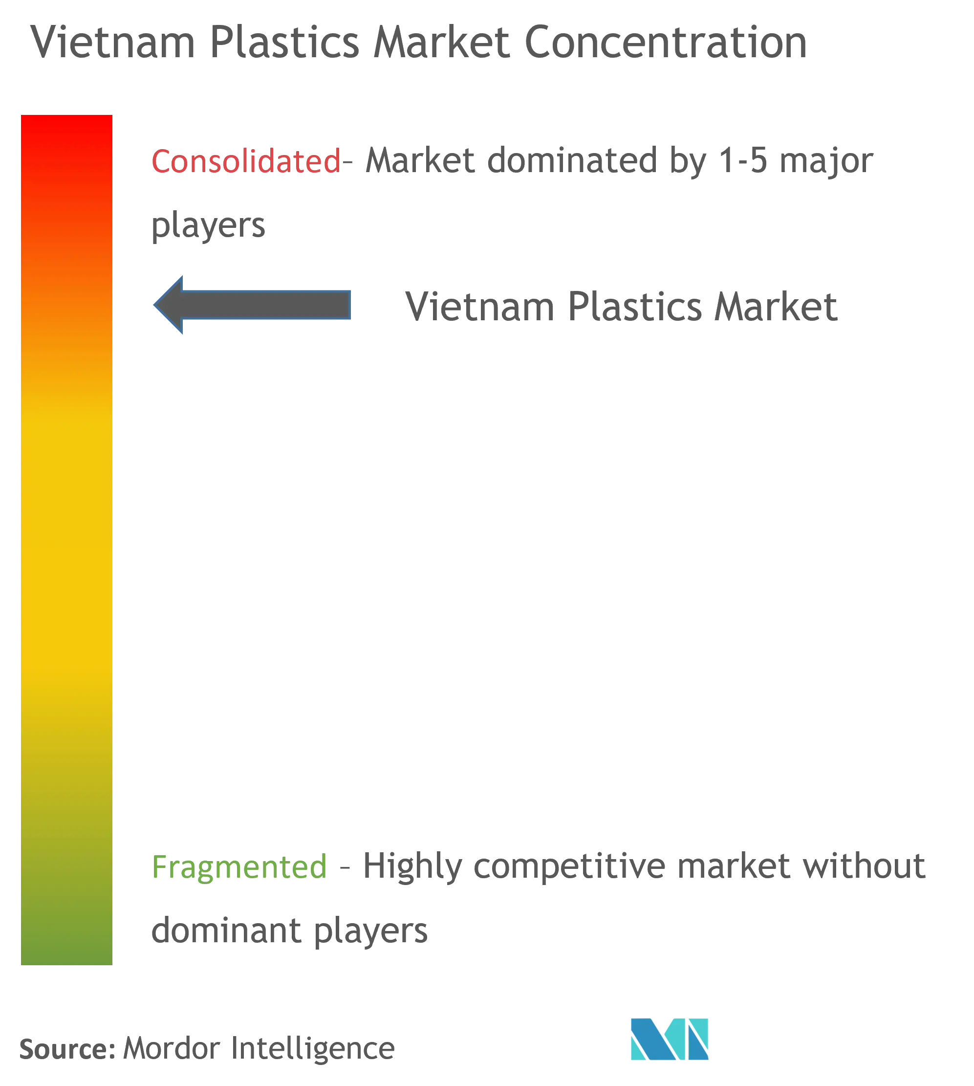 ベトナムプラスチック市場の集中度