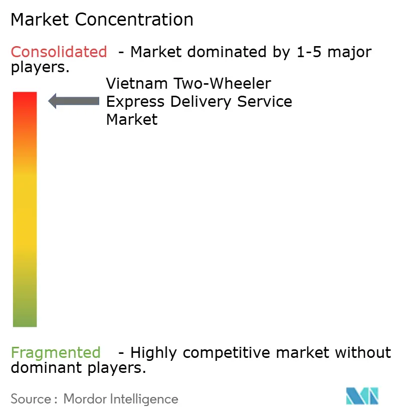 Vietnam Two-Wheeler Express Delivery Service Market Concentration