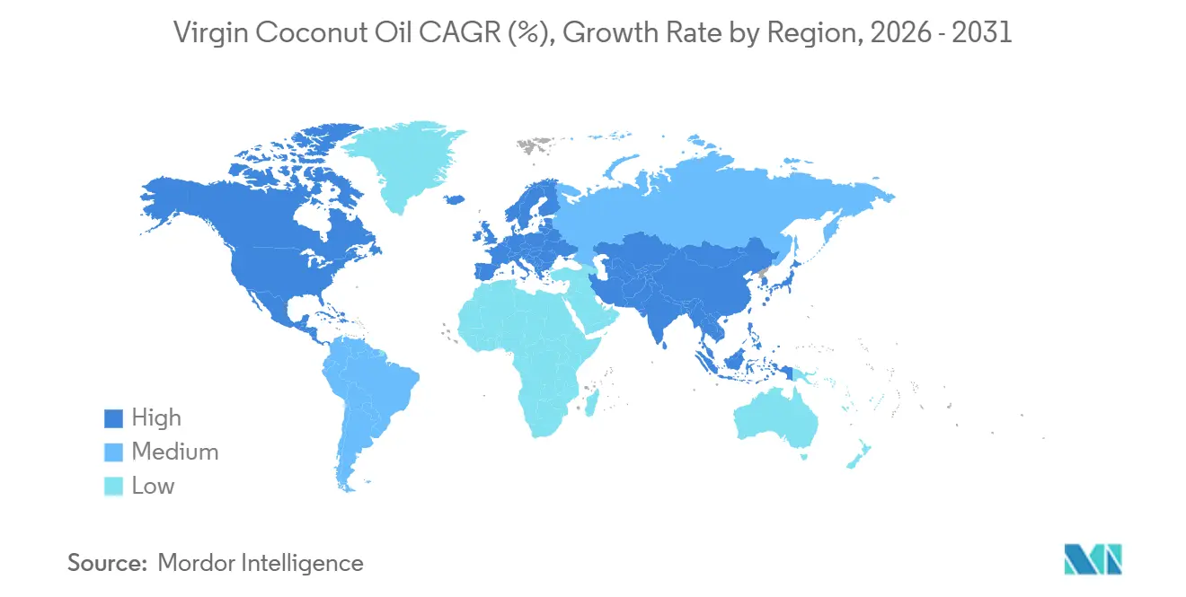 Virgin Coconut Oil Market Growth Rate by Region