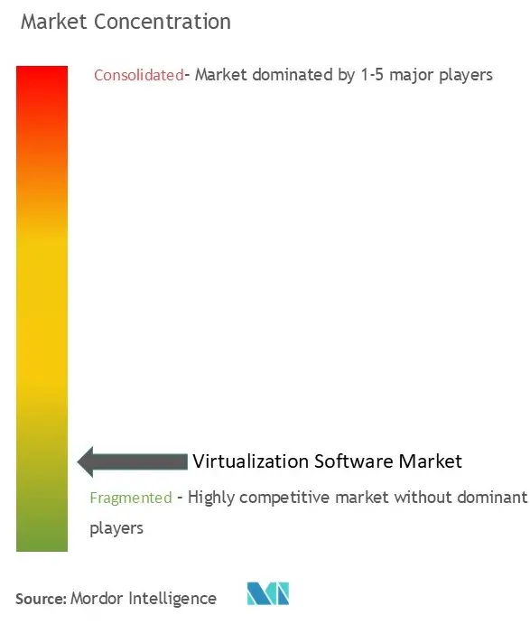 仮想化ソフトウェア市場の集中度