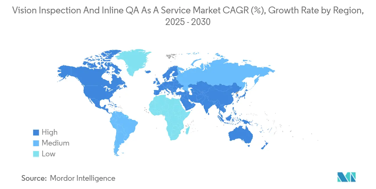 Vision Inspection And Inline QA As A Service Market CAGR (%), Growth Rate by Region