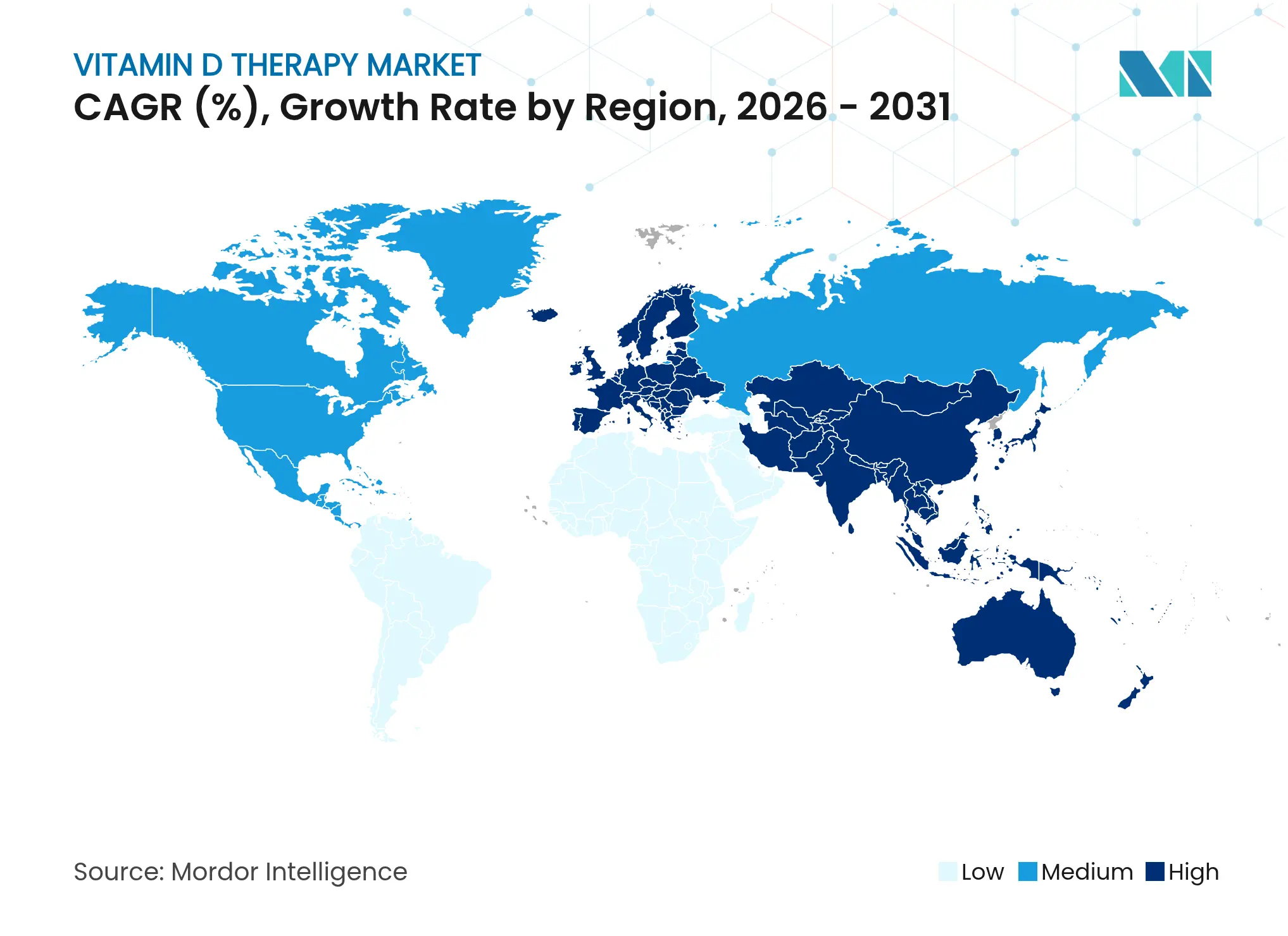 Vitamin D Therapy Market CAGR (%), Growth Rate by Region