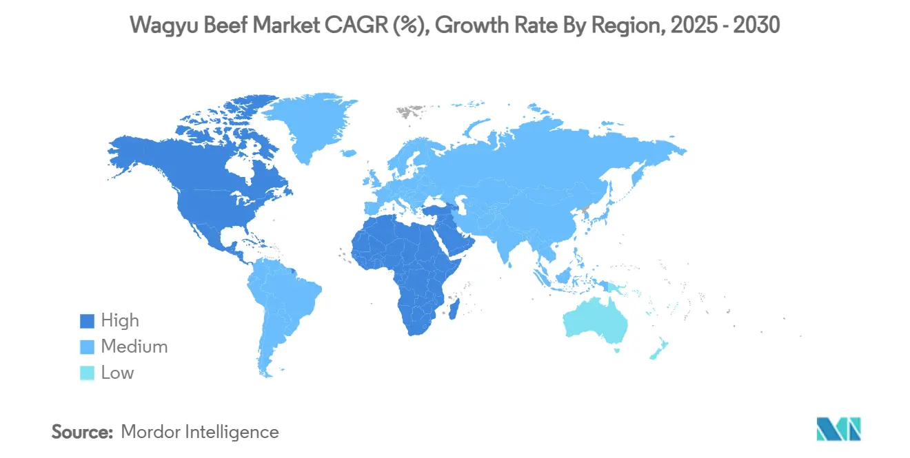 Wagyu Beef Market CAGR (%), Growth Rate By Region