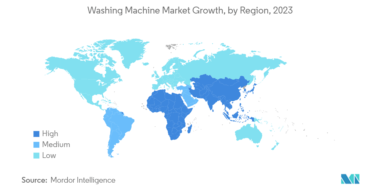 Washing Machine Market Growth, by Region, 2023