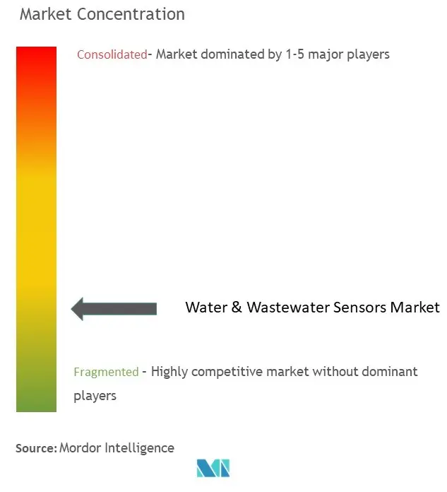Marktkonzentration für Wasser- und Abwassersensoren