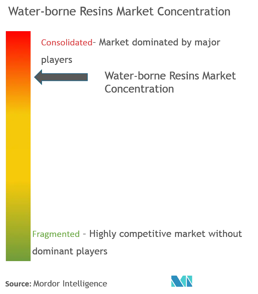 Marktkonzentration wasserbasierter Harze