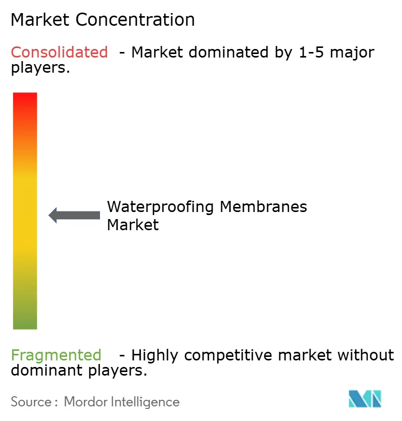 Waterproofing Membranes Market - Market Concentration