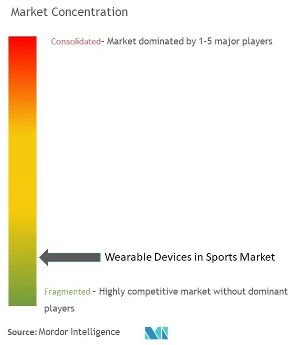Dispositivos portátiles en los deportesConcentración del Mercado