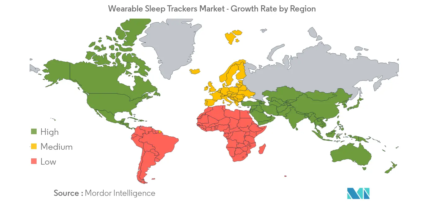 Wearable Sleep Trackers Market - Growth Rate by Region 