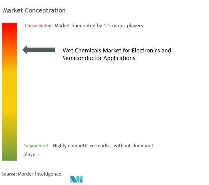 Concentration du marché des produits chimiques humides pour les applications électroniques et semi-conductrices
