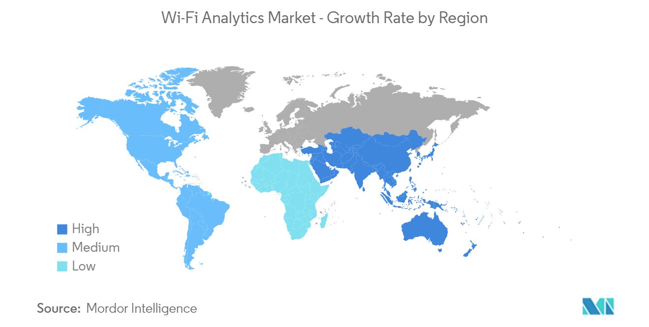Wi-Fi Analytics Market - Growth Rate by Region 