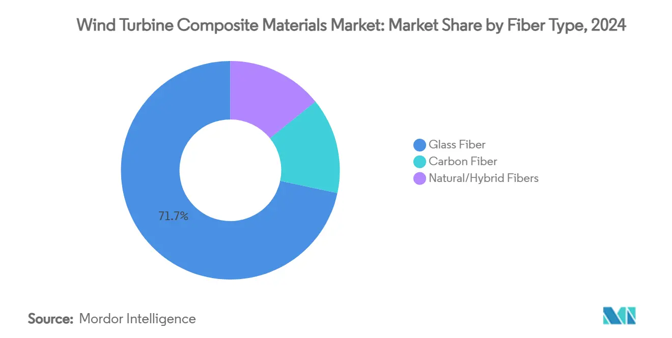 Wind Turbine Composite Materials Market: Market Share by Fiber Type