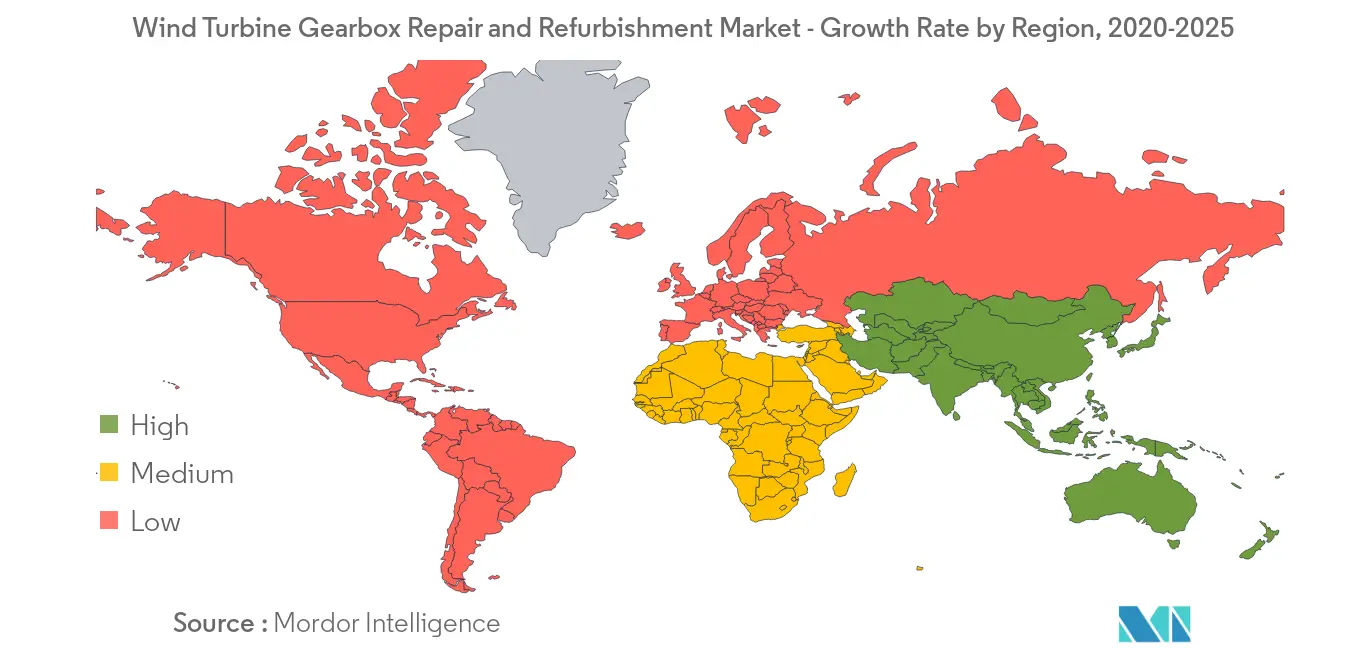 Wind Turbine Gearbox Repair and Refurbishment Market - Growth Rate by Region