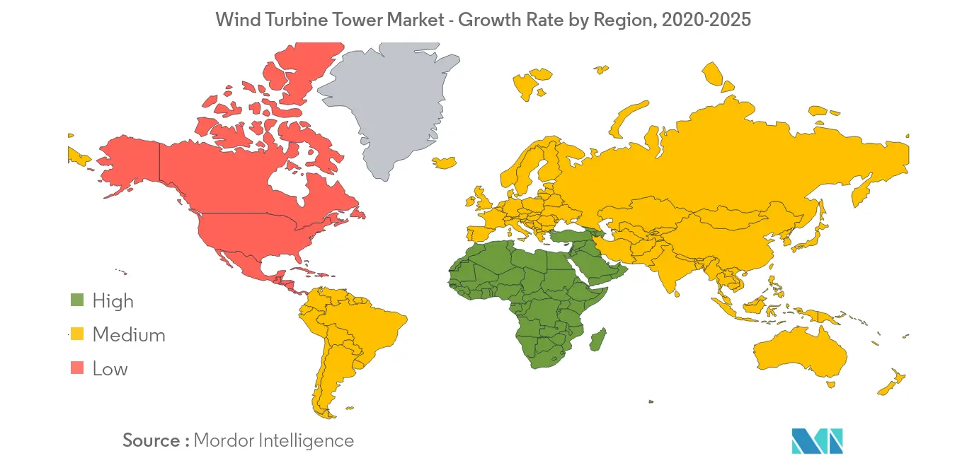 Wind Turbine Tower Market - Growth Rate by Region