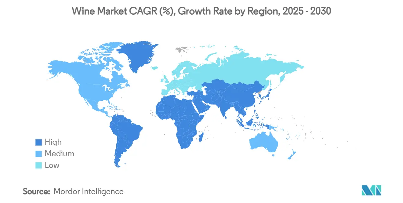 인터넷 바카라 시장 CAGR(%), 지역별 성장률
