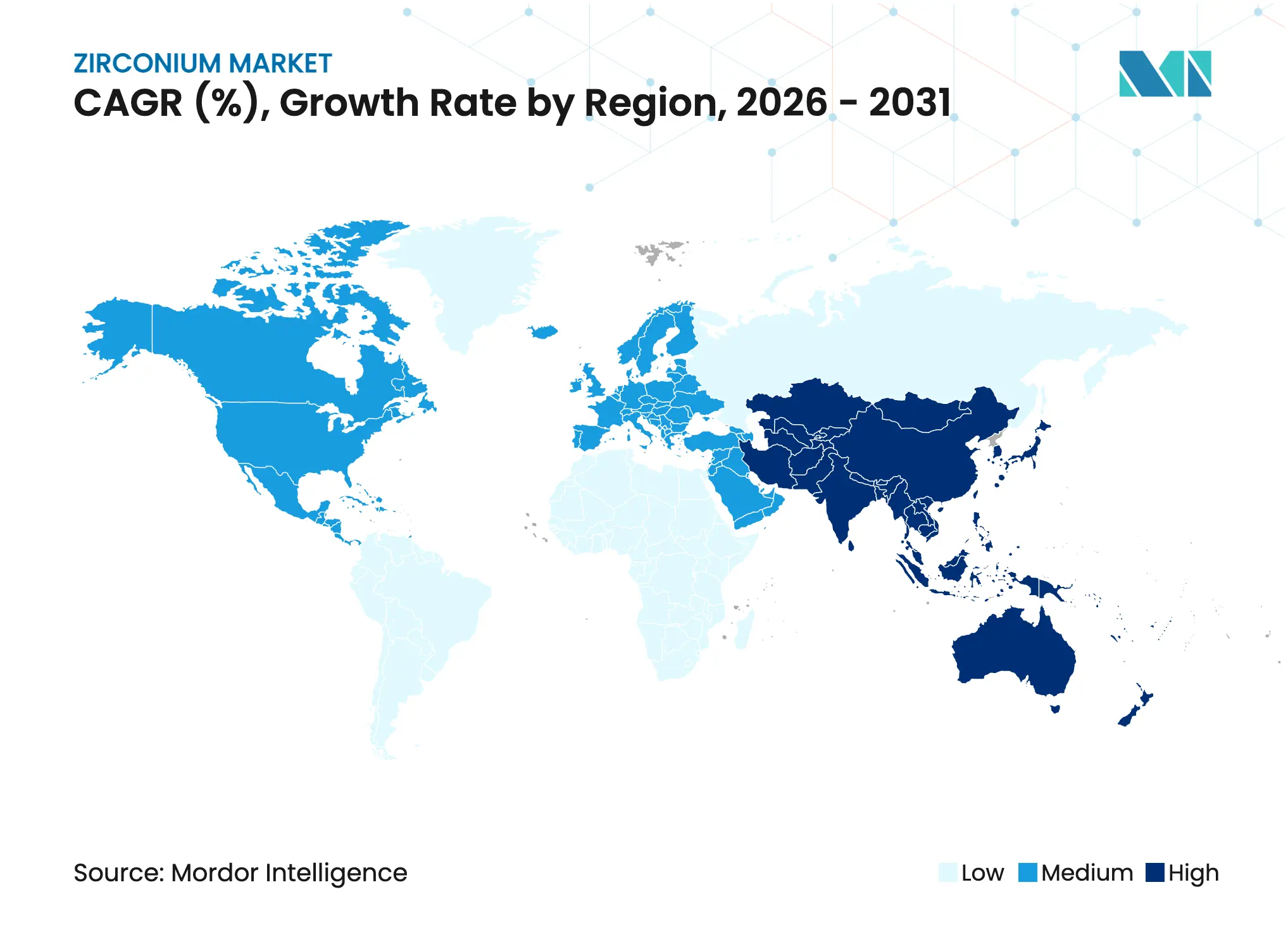 Zirconium Market CAGR (%), Growth Rate by Region